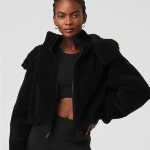 Alo Yoga Black Sherpa Jacket